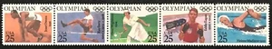 1990 Scott #2496 - 2500 - 25¢ - OLYMPIANS - Strip of 5 Stamps - Mint NH - Picture 1 of 1