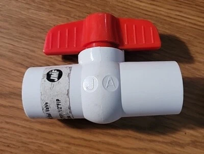 JMF PVC Ball Valve 1/2" FIP X 1/2" FIP NSF & PW Rated 150 PSI 73° F Brand New - Image 1 of 4