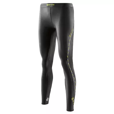 CLEARANCE!! SKINS DNAMIC WOMENS COMPRESSION LONG TIGHTS (BLACK) - Image 1 of 3