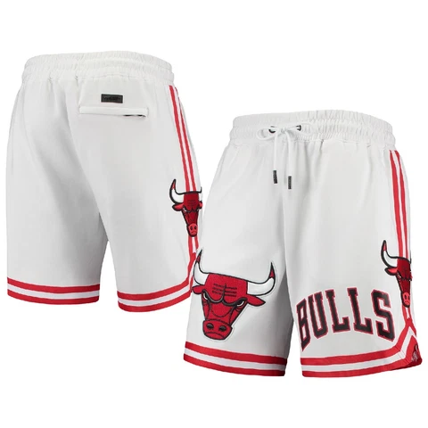 Men's Pro Standard Chicago Bulls Team Chenille  Knit Shorts- White/Red New Sz XL Cover