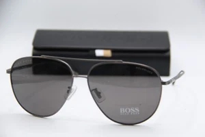NEW HUGO BOSS 1269/F/S R80M9 POLARIZED GREY AUTHENTIC DESIGNER SUNGLASSES 63-13 - Picture 1 of 5