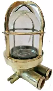 VINTAGE Marine Messing Durchgangsleuchte / Lampe - AUS SCHIFFSBERGUNG (227) - Bild 1 von 11