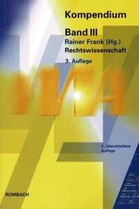 Frank - VWA Kompendium 3 - Rechtswissenschaft - 3. Auflage - sehr guter Zustand - Bild 1 von 2