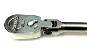 NEW Snap-on™ THLF72O 1/4" Drive ORANGE Soft Grip 8 1/4" Long Flex Head Ratchet - Picture 1 of 9