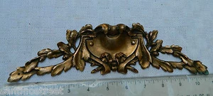 1850 BRONZE FURNITURE FRONTISPIECE CORNICE BREASTPLATE ACORN OAK LEAF DESIGN - Picture 1 of 7