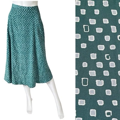 Falda De Colección Años 90 Leslie Fay Colorida Hasta la Rodilla Azul Teal Talla 18W Pequeña Foto 1 de 4