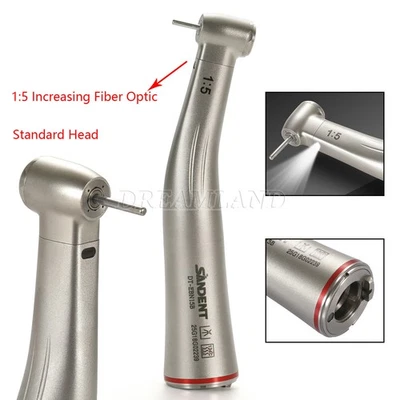 ASKEADNT SANDENT Dental 1:5 Winkelstück Handstück mit Licht für Elektromotor
