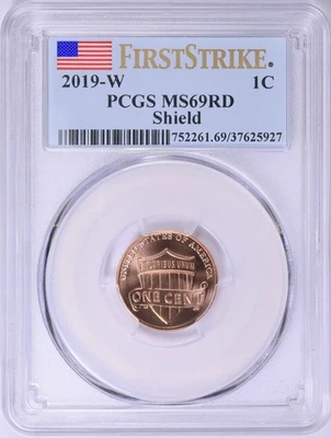 2019 W LINCOLN CENT UNCIRCULATED PCGS MS69RD First Strike - Image 1 of 2