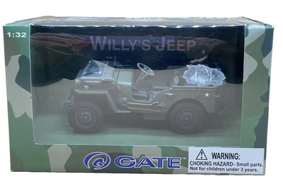 Gate 1/32 Willys Jeep – US Army Green – Boxed Military Diecast – Near Mint - Image 1 of 4