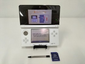 B3019 Nintendo 3DS console Ice White Japan w/pen memory 2GB fx