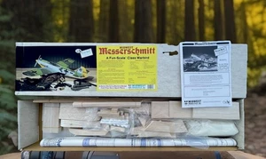 Vintage MIDWEST Messerschmitt with 54” Wingspan WARBIRD Airplane Model Kit! - Picture 1 of 20