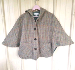 Paul&Joe For Target Cape Like Jacket S/X Gray Tweed/stripe 4Button 2patch Pocket - Picture 1 of 10