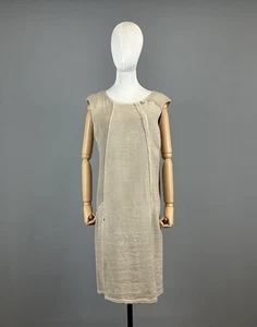 ELISA CAVALETTI DAILA DALLAVALLE Sono Italiano Beige Sleeveless Midi Dress Sz L - Picture 1 of 11