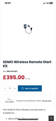Remote Start Automatic Generator . Sdmo 6000 remote start kit - Image 1 of 4