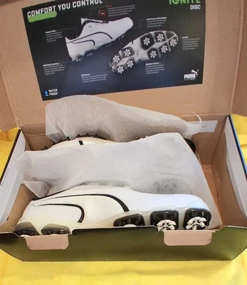  NWT PUMA  TITAN TOUR  IGNITE DISC GOLF SHOES  WHITE  SIZE ( 10 MEN'S  )    NEW - Image 1 of 4