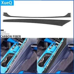 Real Carbon Fiber Gear Shift Panel Side Cover For Chevrolet Corvette C8 2020-25 - Picture 1 of 24