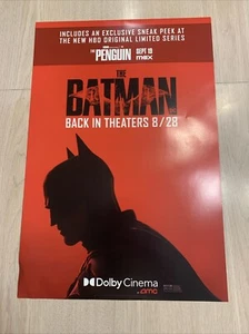 2022 BATMAN BACK IN THE THEATERS AMC DOLBY NEW EXCLUSIVE MOVIE POSTER 17x11.5 - Picture 1 of 2