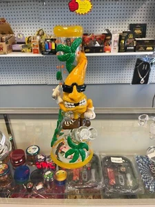 'Cool Banana' 16" Glass Art Bong Hookah Water Pipe - Picture 1 of 1