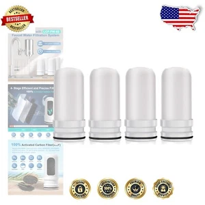 Universal Fit 4-Pack Water Filters – Activated Carbon for Pure Drinking Water - Picture 1 of 9