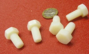 Cap Screw Bolt, Nylon, Natural 3/8"-16 x 3/4" Length, 25 pcs - Picture 1 of 12