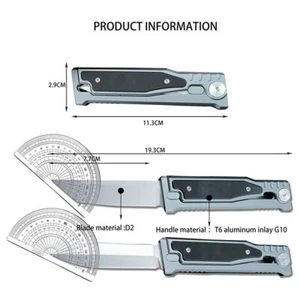 Mango de aleación de aluminio D2 cuchillo plegable EDC cuchillo de bolsillo cuchillo de supervivencia al aire libre - Imagen 1 de 19