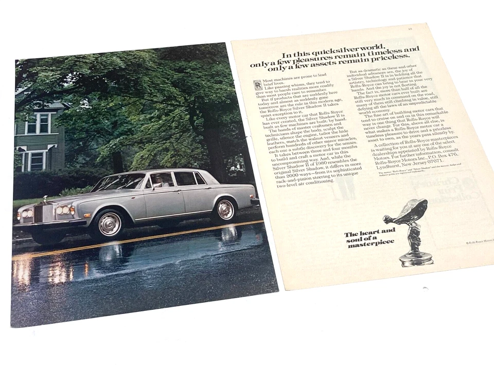 1978 年劳斯莱斯银影 II 打印杂志广告 — 第 1/1 张图片