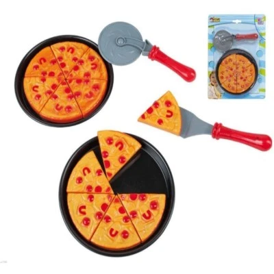 MARKENLOS Pizza-Set mit Pizzaschneider & -heber Kinder Spielzeug Spielküche Küche Laden