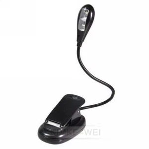 Flexible Clip-On 2 LED Buchleuchte Leselicht Lampe - Bild 1 von 7