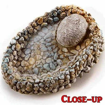 MINIATURE STONE FAIRY GARDEN POND w/ WATER 3.75 x 5.75 inches RESIN GARDEN DECOR - Image 1 of 4