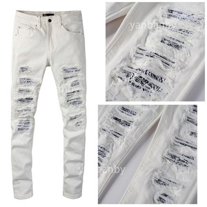 PANTALÓN VAQUERO DE HOMBRE CASUAL REGULAR FIT TIRO MEDIO EN COLOR BLANCO -  La Corona Moda