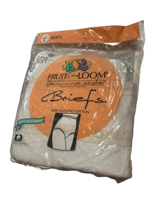 Vtg 1990 New 3 Pair FRUIT OF THE LOOM Cotton Feminine Style Briefs Panties Sz. 9 - Imagen 1 de 6