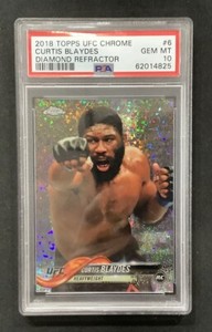 2018 Topps UFC Chrome Curtis Blaydes Rookie Card Diamond Refractor PSA 10
