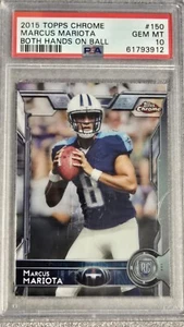 2015 Topps Chrome - Rookies Both Hands on Football #150 Marcus Mariota (RC) - Picture 1 of 1