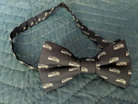 NFL Seattle Seahawks Boys Bow Tie Adjustable Blue. NWOT Cover