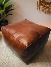 Handcrafted Goat Leather Handmade Boho New Brown Square Real Unstuffed 30''