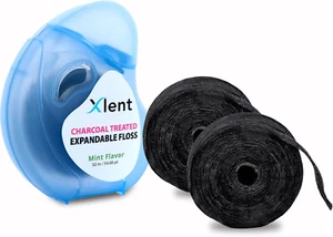 Xlent Kohle Zahnseide mit Xylit Fresh Mint 3 Stück 50m Zahnpflege Zahnseide - USA - Bild 1 von 8