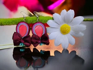 Ohrringe Technik soutache Kunsthandwerk - - Bild 1 von 2