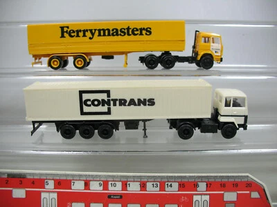2x Herpa H0 Autocarro/Autoarticolato: Ford Contrans + Iveco Ferrymasters, Mint # - Immagine 1 di 4