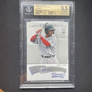 2014 Mookie Betts Rookie Panini Classics SILVER #169 Graded BGS 9.5 SP RC /149