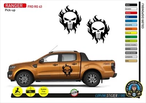 2 Adesivi sportello laterale Ranger Ford TESCHIO PUNISCHER 4X4 PICK-UP FRD RG 43 - Imagen 1 de 1