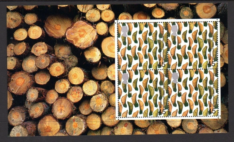 GB 2000 PANE 2 FROM A TREASURY OF TREES PRESTIGE STAMP BOOKLET - MNH - Image 1 of 1