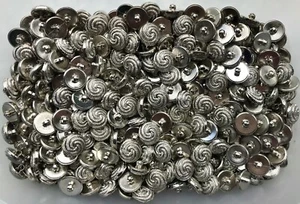 15mm 24L Silver Twisted Rope Shank Jacket Plastic Craft Costume Buttons (K226) - Picture 1 of 1