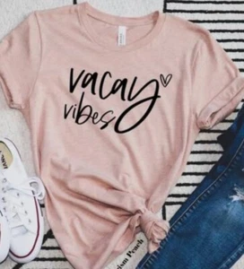 Vacay Vibes T- Shirt XL Bella And Canvas Tee Vacation Travel Spring Break - Picture 1 of 2