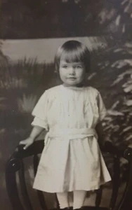 Antique Postcard Adorable Little Girl With Bob Hair Cut - Picture 1 of 3