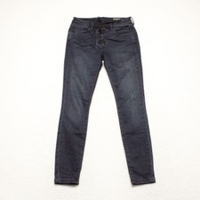 BlankNYC Women's Size 27 Blue Skinny Classique Dark Wash Drawstring Stretch Jean