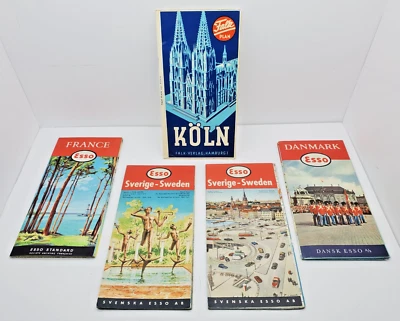 1950's ESSO & KOLN Road City Maps - France, Denmark, Sweden, Hamburg - Image 1 of 4