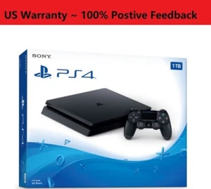 NEU Sony PlayStation PS4 1 TB schmale Spielkonsole schwarz CUH-2215B FedEx 2-TAGE - Bild 1 von 2