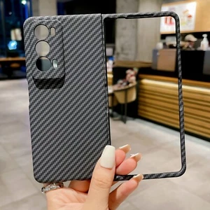 For Honor Magic V2, Business Carbon Fiber Phone Case Pattern Hard PC Slim Cover - Picture 1 of 12