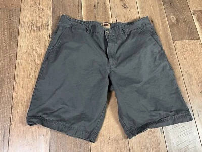 Boston Traders Shorts Mens 40 Gray Chino Khaki Pockets Cotton Flat Front Hiker - Image 1 of 4