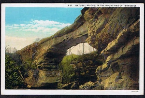 NATÜRLICHE BRÜCKE TENNESSEE POSTKARTE LEINEN BERGE VON TENNESSEE TN CT AmericanArt - Bild 1 von 2